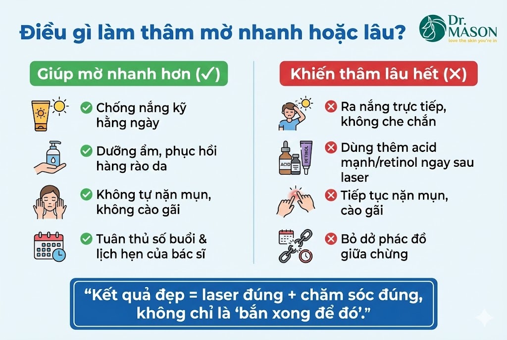 điều gi làm thâm mở lâu