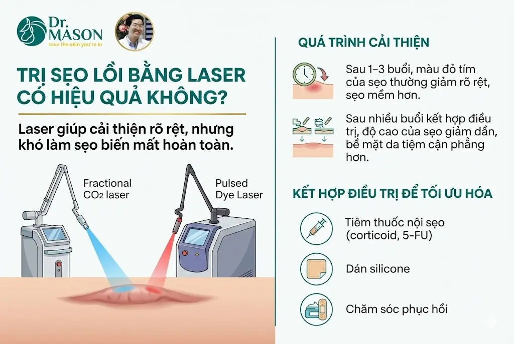 trị sẹo lồi bằng laser có hiệu quả không