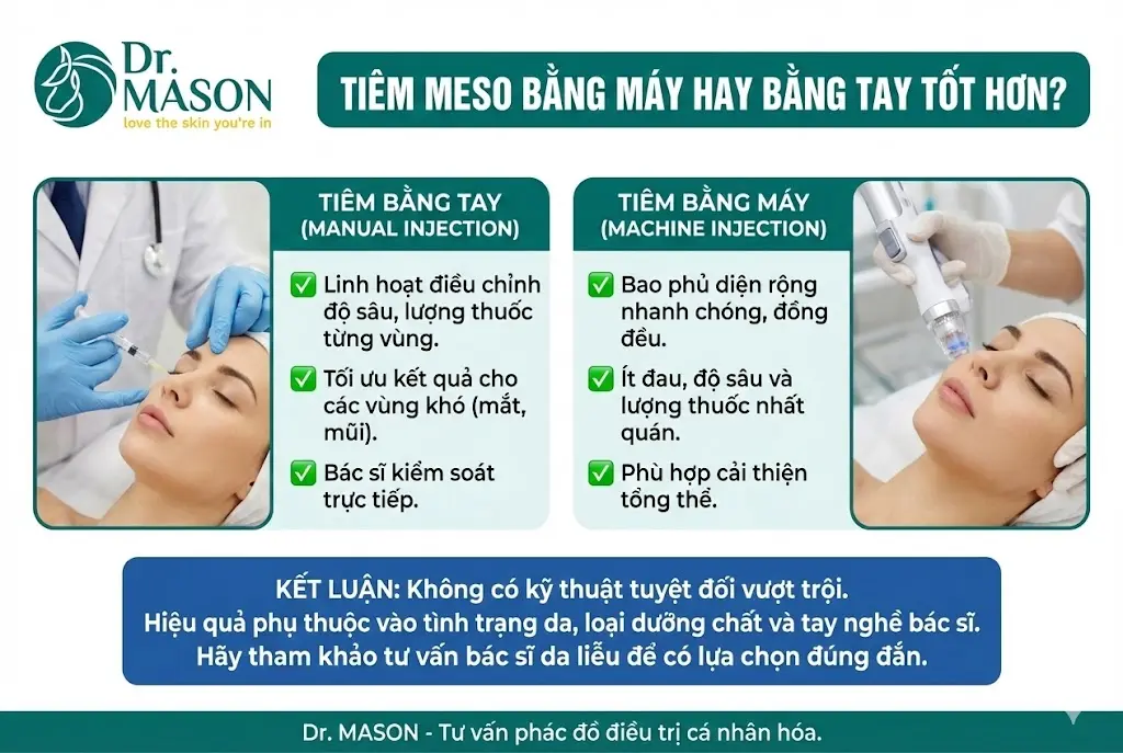 tiêm meso bằng máy hay bằng tay tốt hơn
