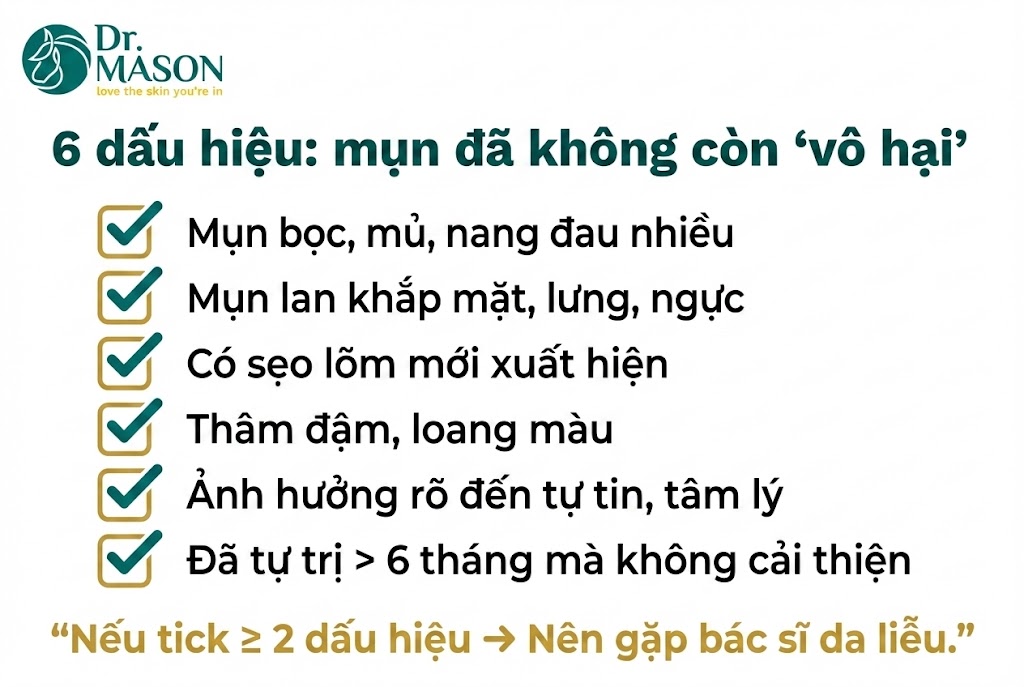 6 dâu hiệu mụn có vấn đề