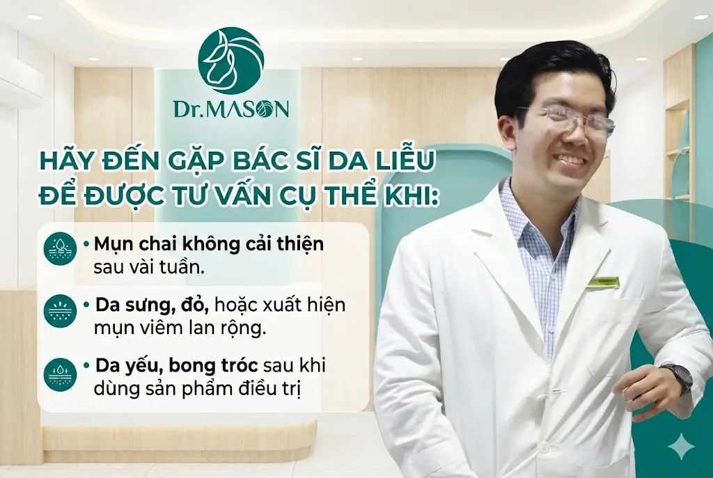 bác sĩ Mã Thanh Sơn khuyên bệnh nhân khi gặp mụn chai cứng
