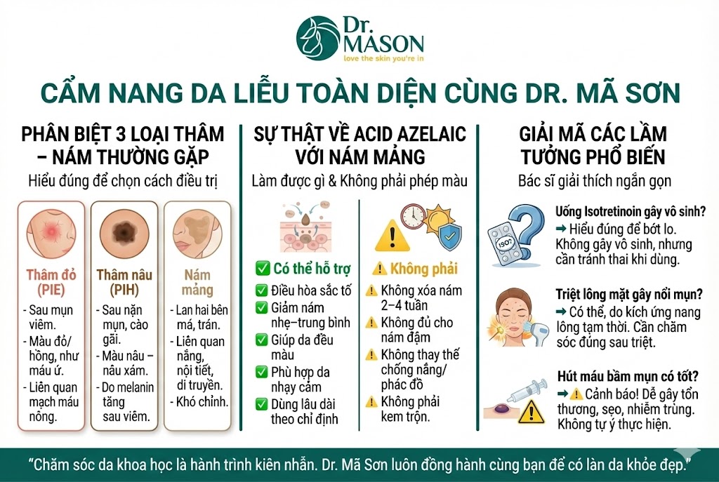 giải mã toàn diện về acid azelaic điều trị nám mảng