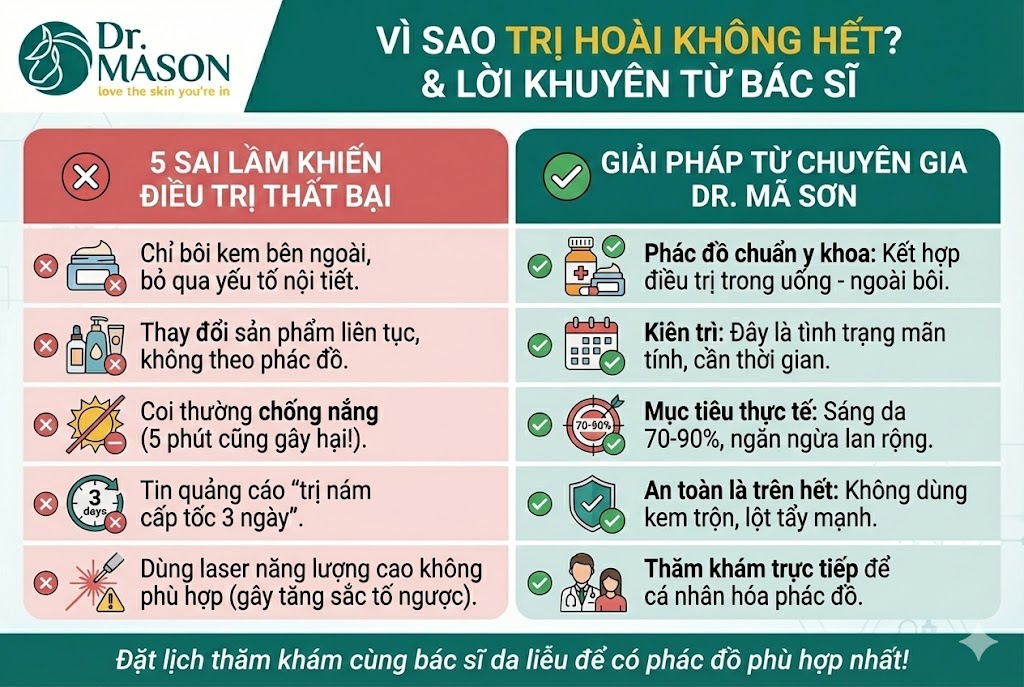 vì sao trị hoài không hết, lời khuyên từ bác sĩ