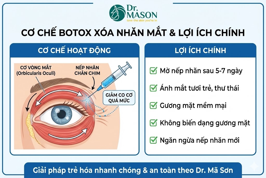 cơ chế hoạt động xóa nhăn mắt