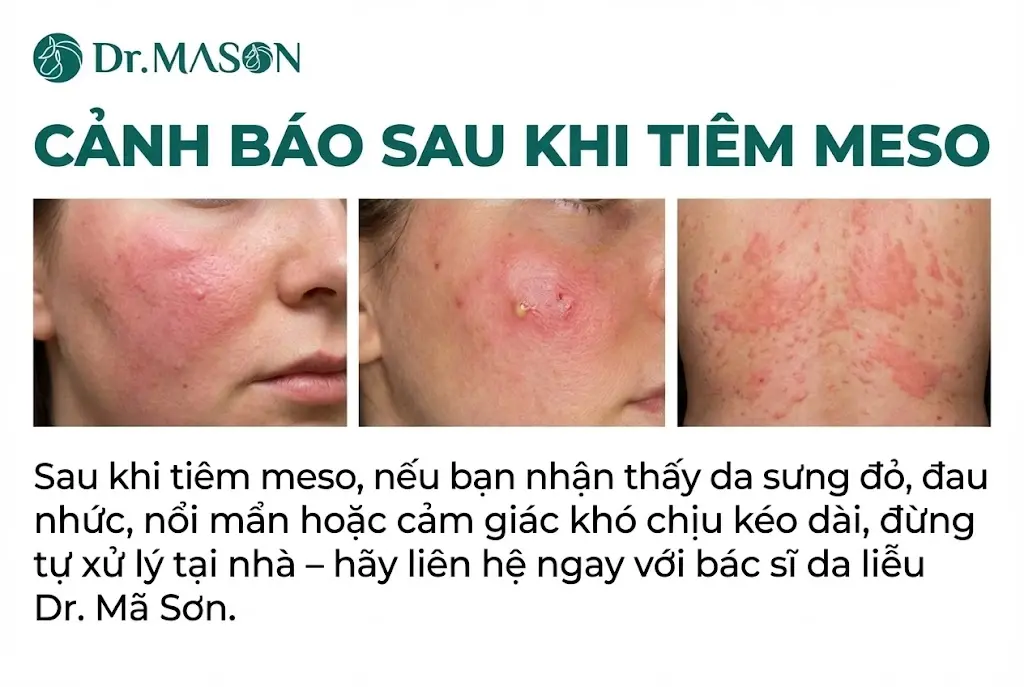 cảnh báo sau khi tiêm meso