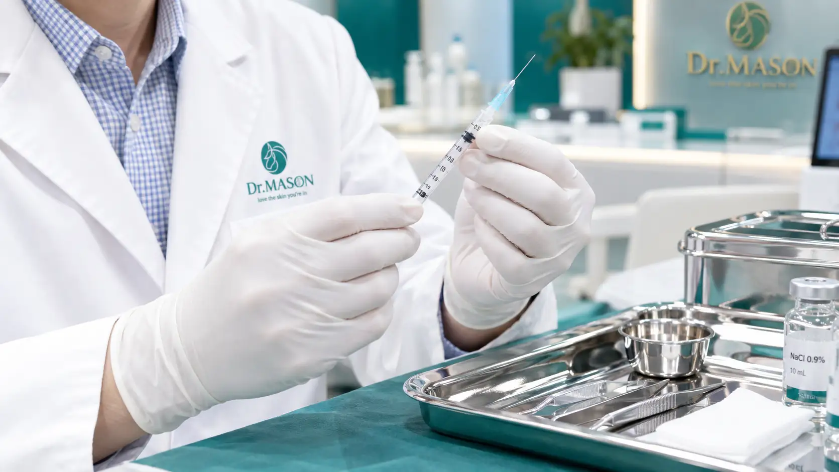 Bác sĩ Mã Thanh Sơn trực tiếp điều trị mụt ổ gà ở nách