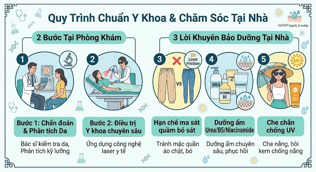 Quy trình chăm sóc da chân sau Laser tại nhà