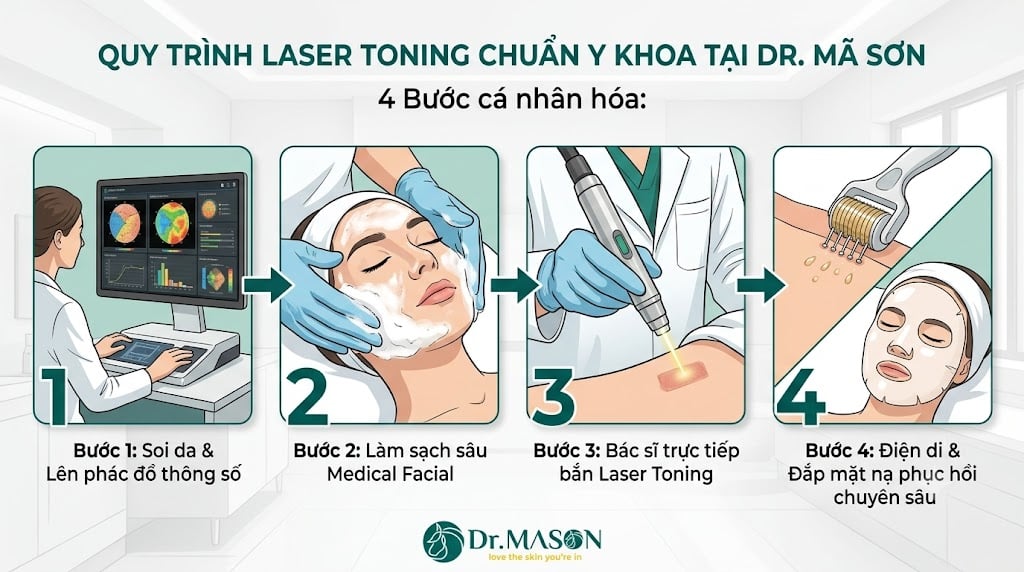Quy trình Laser Toning tại Dr Mã Sơn