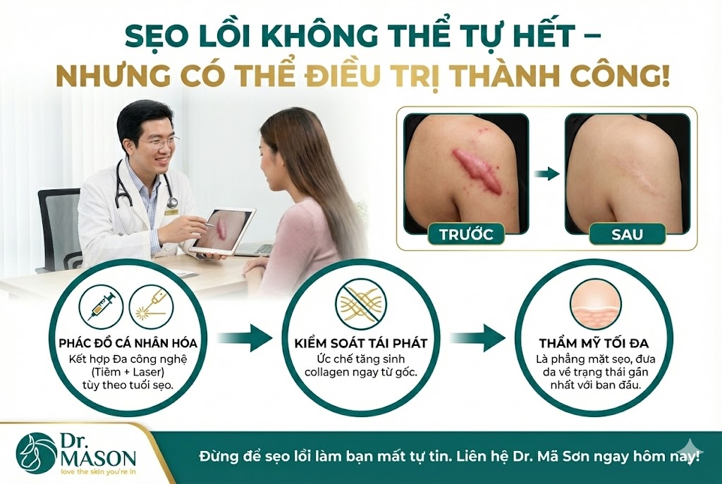 quy trình điều trị sẹo lồi
