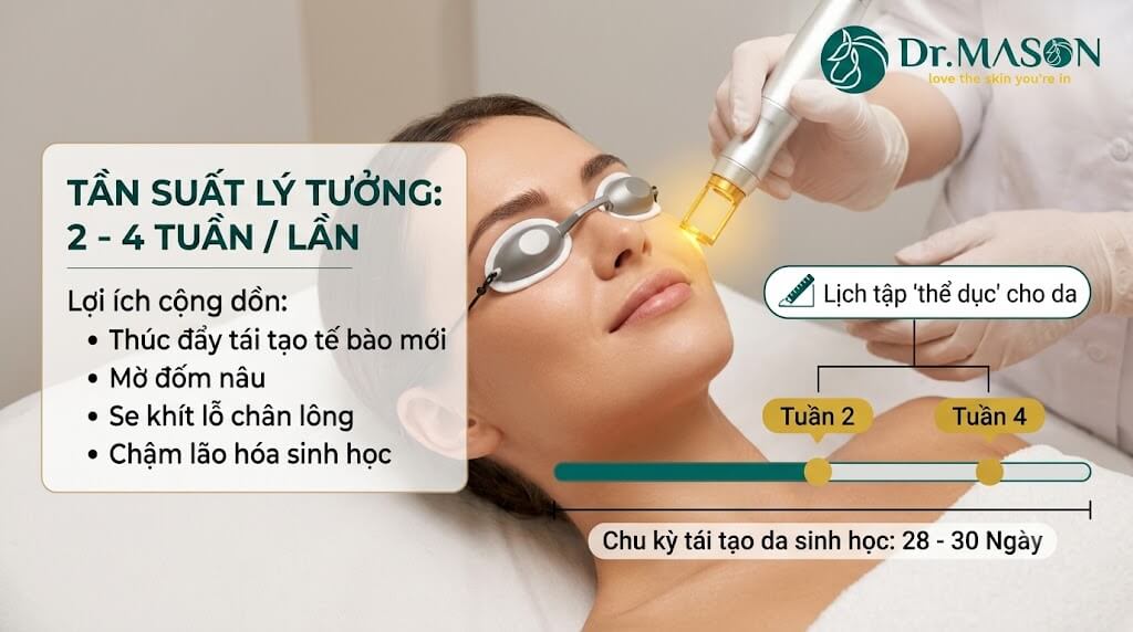 Tần suất lý tưởng làm Laser Toning