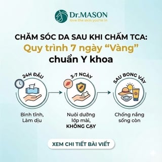 Chăm sóc da sau khi chấm TCA: Quy trình 7 ngày Vàng chuẩn Y khoa