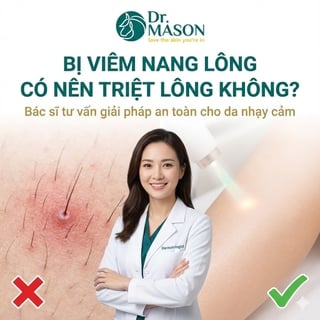 Bị viêm nang lông có nên triệt lông không?