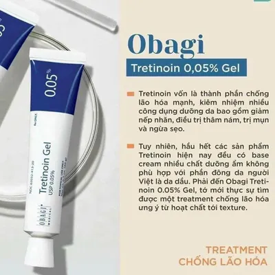 Tretinoin Obagi 0.05% dạng Gel