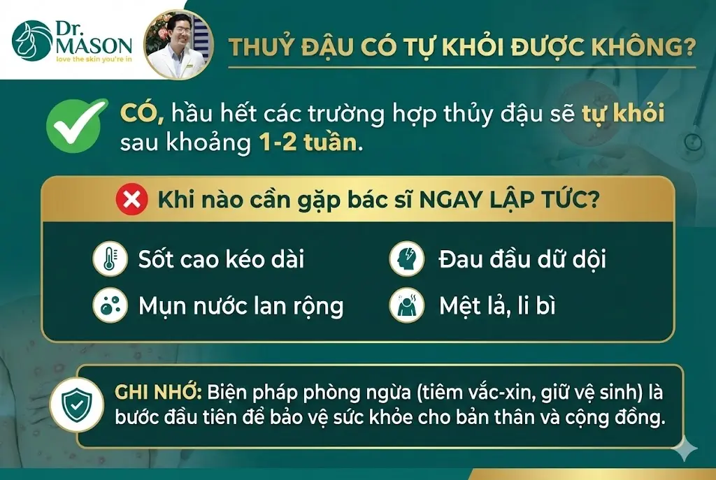 thủy đậu có tự khỏi không