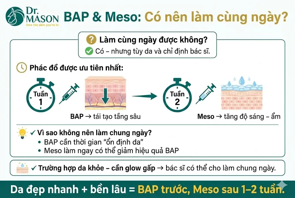 bap và meso có nên làm cùng ngày