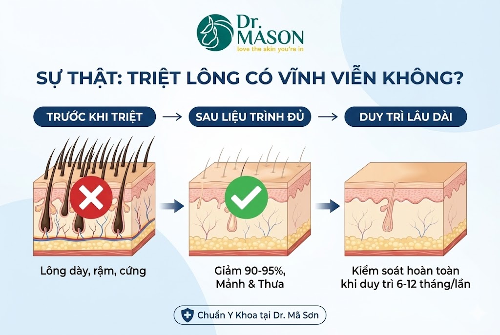 sự thật triệt lông có vĩnh viễn không