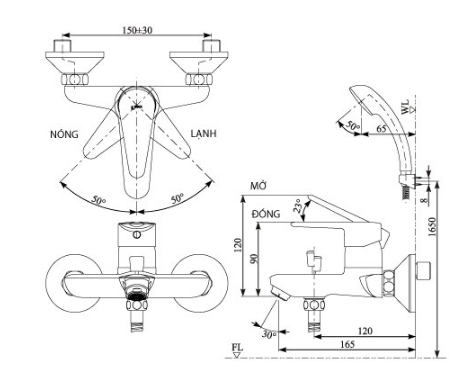 Vòi sen inax BFV-1103SC-4C
