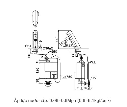 Vòi cảm ứng inax AMV-90