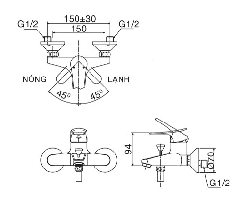 Vòi sen inax BFV-1003S-1C