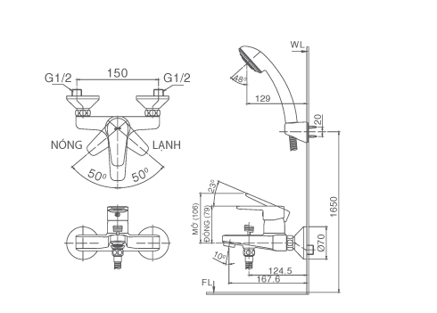 Vòi sen inax BFV-1203S-4C