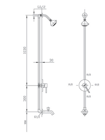Vòi sen inax BFV-28S