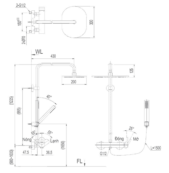 Vòi sen inax BFV-60S
