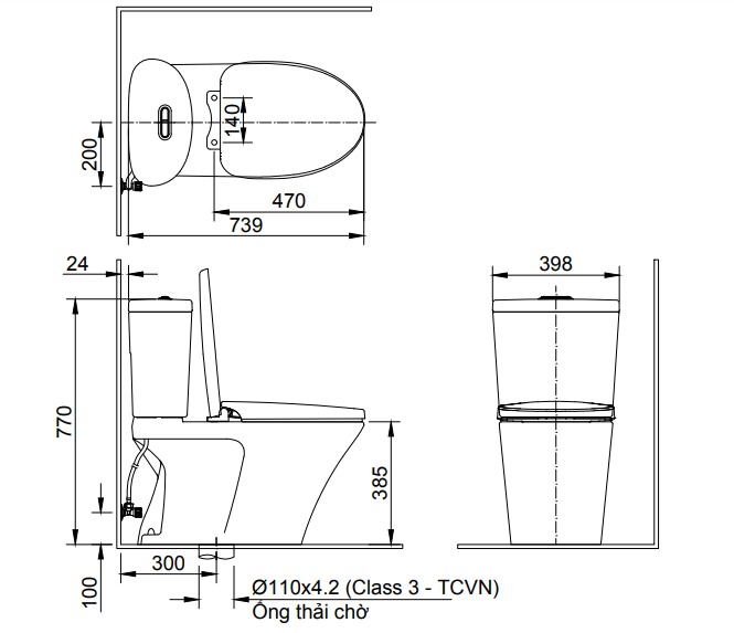 Bồn cầu inax 2 khối AC-927VN