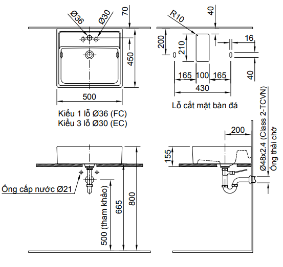Lavabo inax đặt bàn L-293V