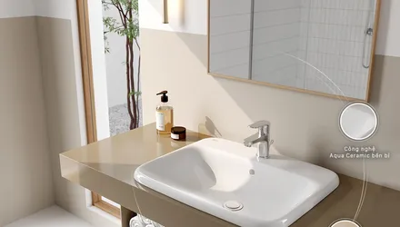Xu hướng thiết kế chậu rửa Inax cho phòng tắm 2025