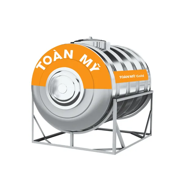 Bồn inox Toàn Mỹ Gold 1000L ngang