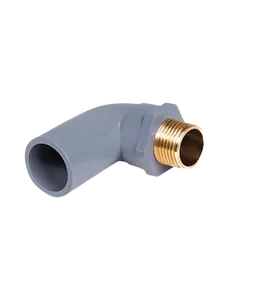 Co 90 độ ren ngoài thau uPVC Stroman