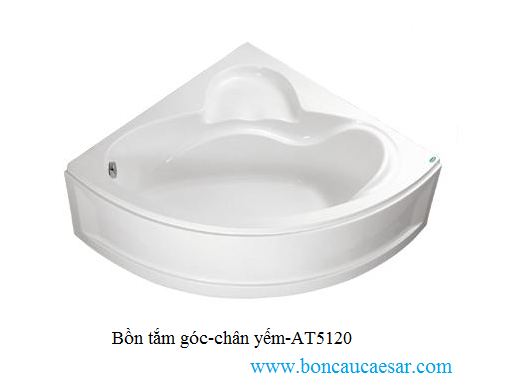 Bồn tắm góc có chân có yếm Caesar AT5120