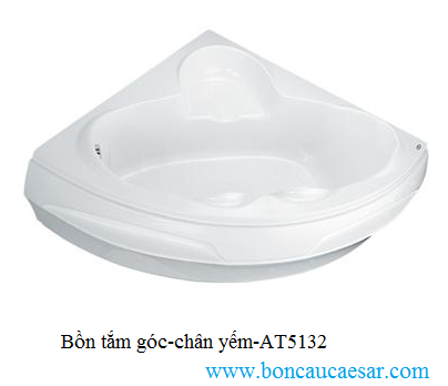 Bồn tắm góc có chân có yếm Caesar AT5132