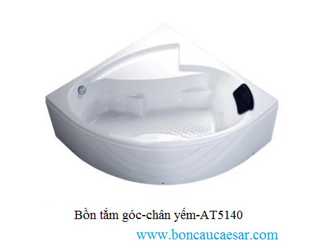 Bồn tắm góc có chân có yếm Caesar AT5140