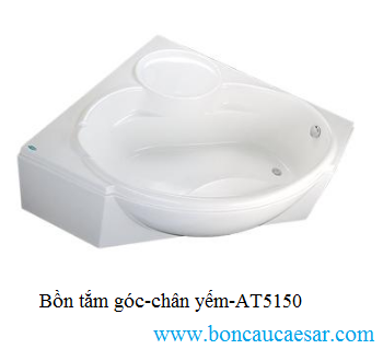 Bồn tắm góc có chân có yếm Caesar AT5150