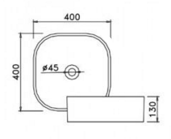 Lavabo đặt bàn Caesar LF5256 trụ xả nắp sứ