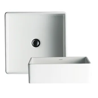 Lavabo đặt bàn Caesar LF5252 trụ xả nắp sứ
