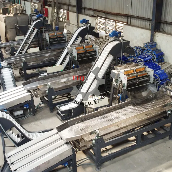 Ligne de décorticage des noix de cajou - Machine à 16 têtes