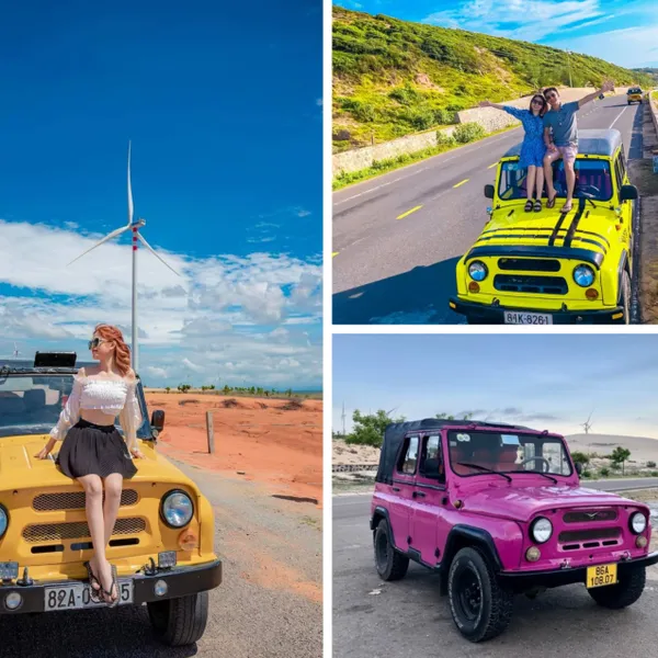 White Sand Dunes - White Sand Road - Wind Power Farm - Bai Da Ong Dia Beach
