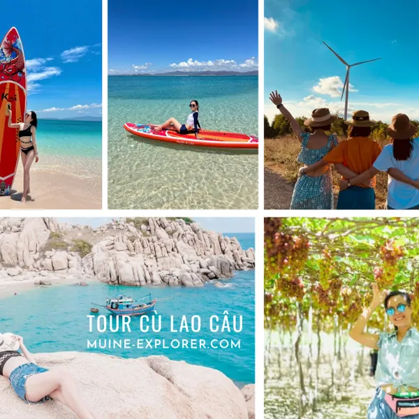 TOUR 1 NGÀY CÙ LAO CÂU - VƯỜN NHO - QUẠT GIÓ 3 NGƯỜI