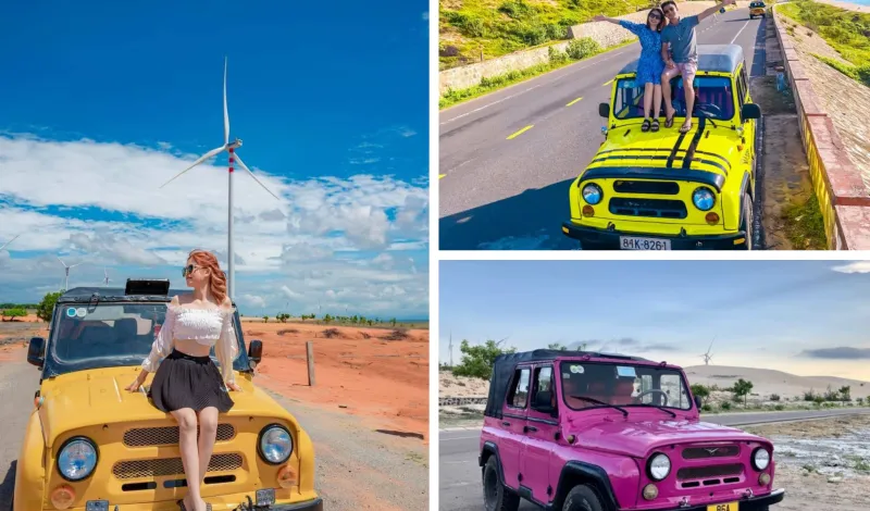 Tour Bàu Trắng - Cung Đường Cát Trắng - Cánh Đồng Quạt Gió - Bãi Đá Ông Địa