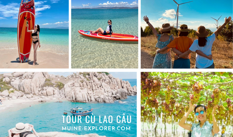 TOUR 1 NGÀY CÙ LAO CÂU - VƯỜN NHO - QUẠT GIÓ 7 NGƯỜI