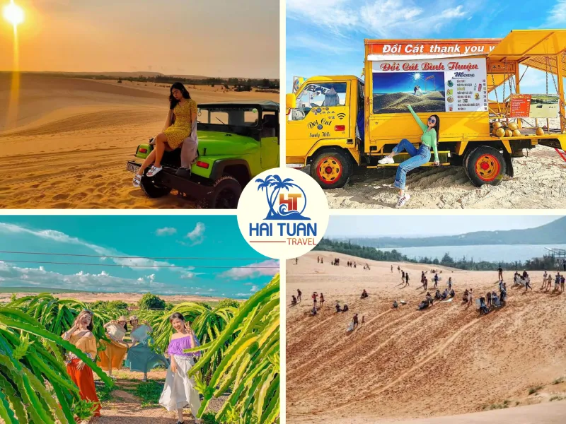 Tour White Sand Road - White Sand Dunes - Red Sand Dunes - Dragon Fruit Garden
