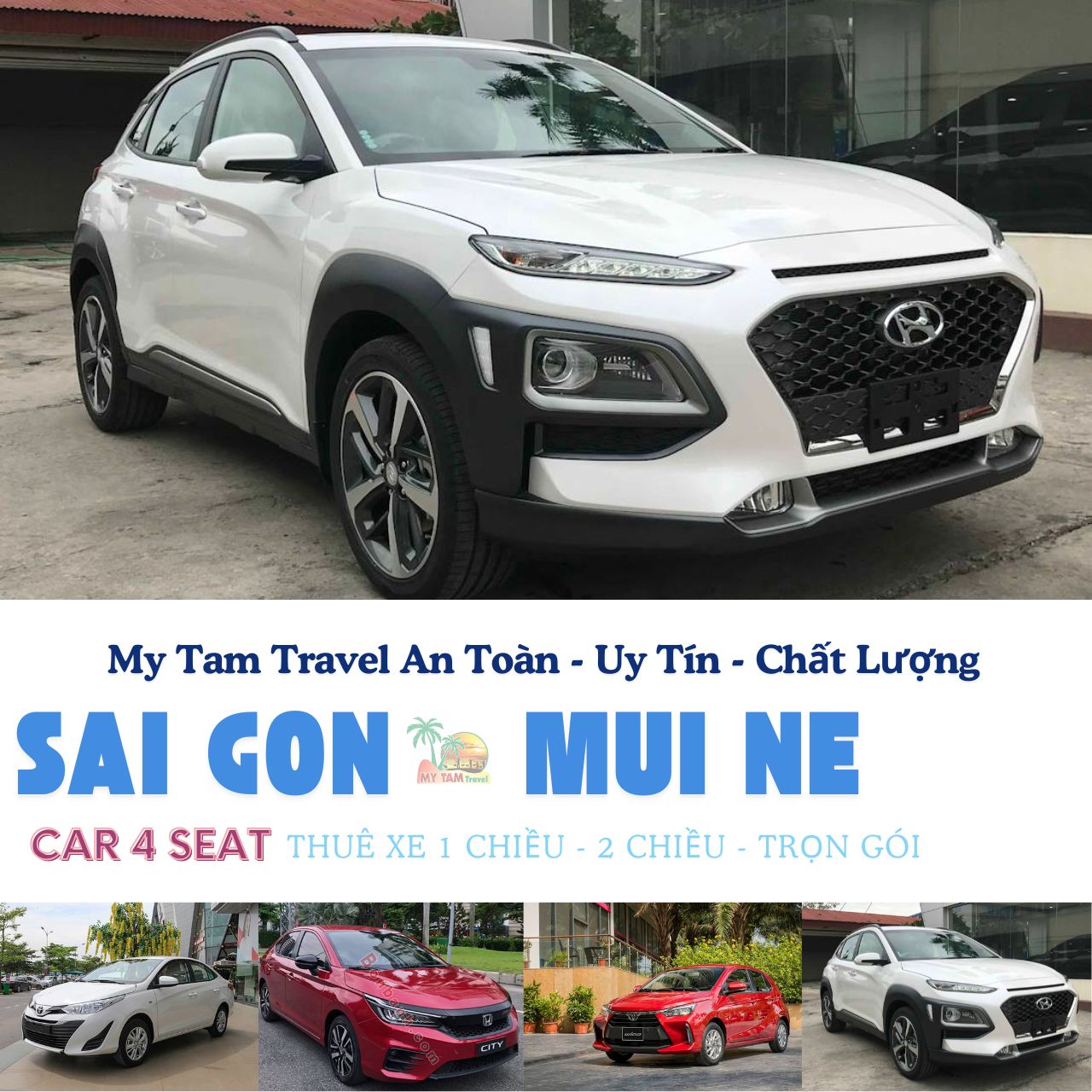 Rent a 4-seat car from Saigon to Mui Ne at a cheap price - MY TAM TRAVEL