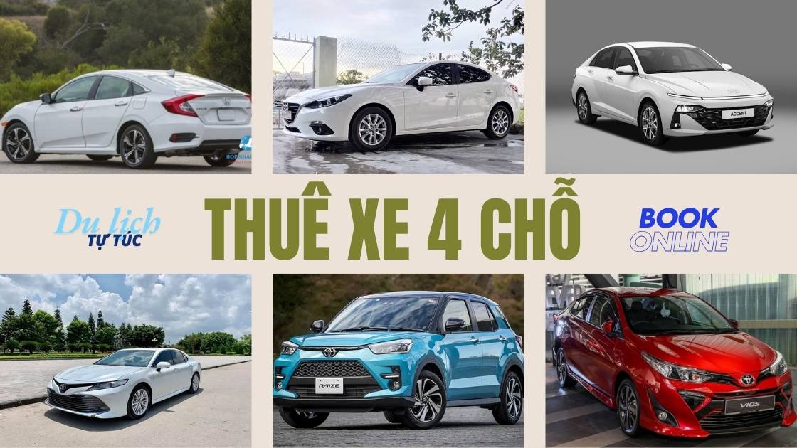 Rent a 4-seat car from Saigon to Ca Mau Toyota Vios, Honda City, Hyundai Accent, Kia Morning