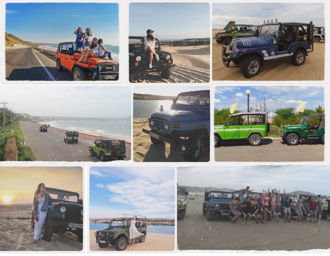 RENT A JEEP FOR MUI NE SAND DUNES TOUR | DISCOVER BAU TRANG - PINK SAND DUNES | REPUTABLE - GOOD PRICE