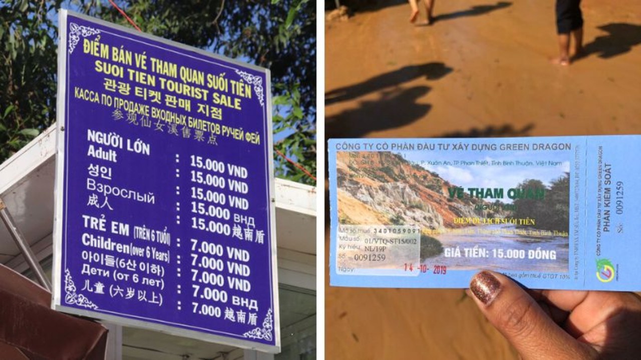 Where is Suoi Tien Mui Ne: It is a small stream flowing through sand dunes with stalactites and beautiful natural scenery.