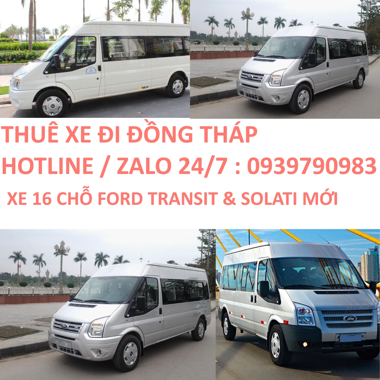 Thuê xe 16 chỗ đi Đồng Tháp
