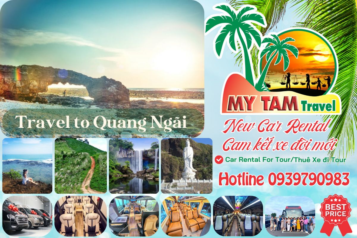 Car rental Saigon Quang Ngai 4-7-16-29-45c Limousine 9-11-15-18-28c