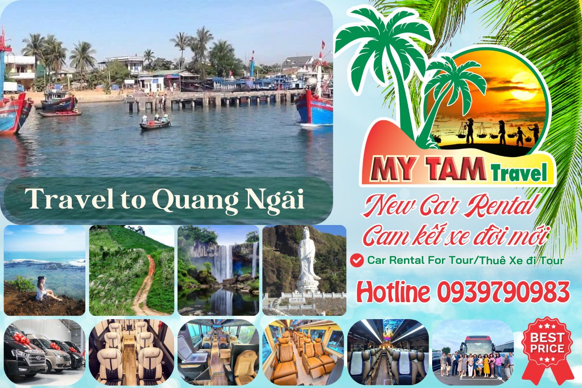 Car rental Saigon Quang Ngai 4-7-16-29-45c Limousine 9-11-15-18-28c